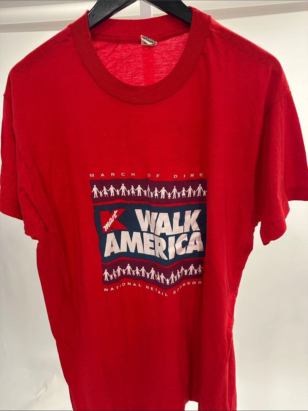 Vintage March of Dimes Walk America Red Graphic Tee